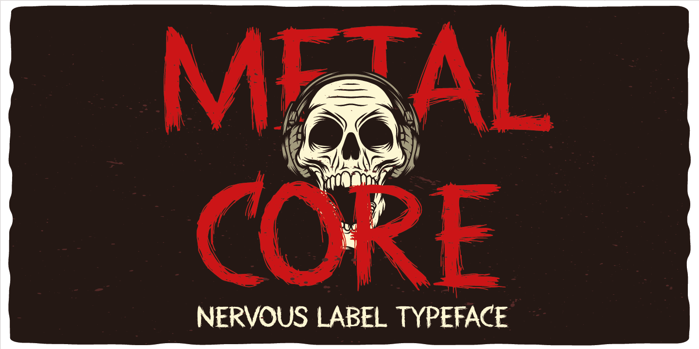 Beispiel einer Metal Core-Schriftart